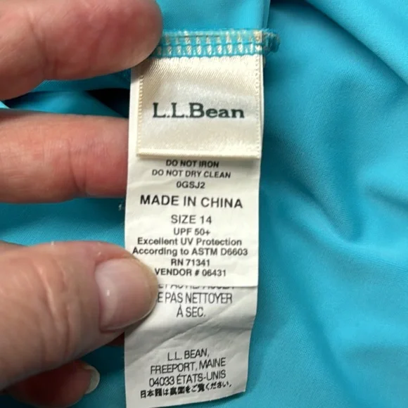 Women's Bean Sport Swimwear, Skirted Bottom. LL Bean. Size 14 - Picture 3 of 7